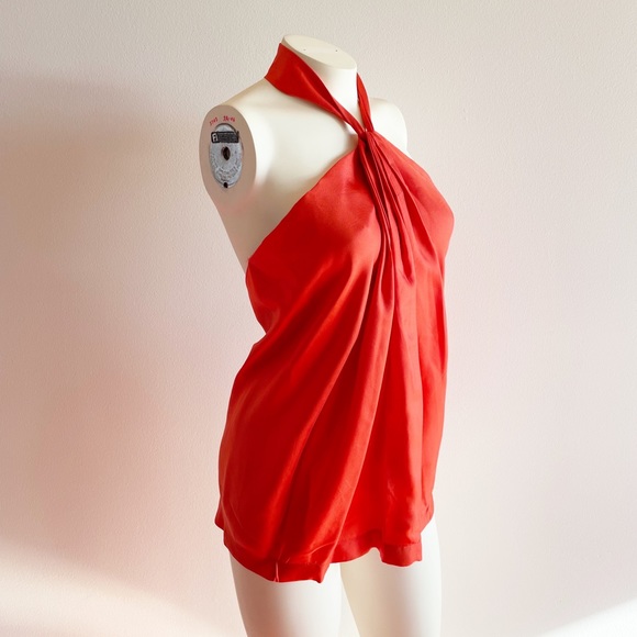 Robert Rodriguez Blood Orange Silk Halter Top Size 8 - Picture 13 of 15